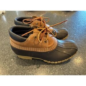 LL Bean Bean Boots Short Womens Size 6 Duck Boots EUC Made In‎ Maine USA